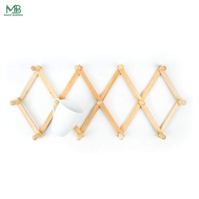 Expandable Accordion Style Bamboo Wall Hanger