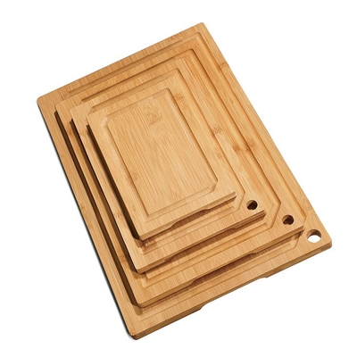 OEM/ODM Accepted Custom Engraved 3 Sizes Solid Bamboo Chopping Board Set for Kitchen