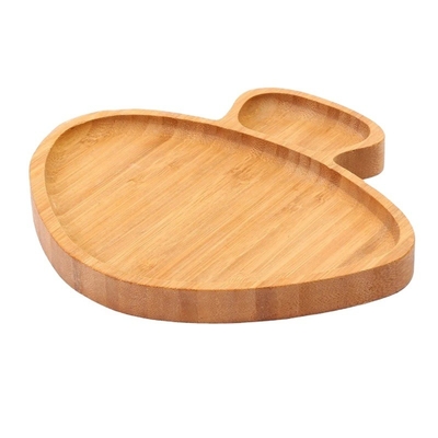 Baby Children Mushroom Shape Bamboo Serving Trays with Dinner Plate in Modern Style