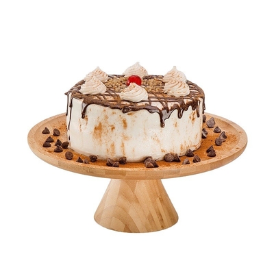 Turntable Spinning Bamboo Cake Stand Decorating For Parties Weddings And Restaurants
