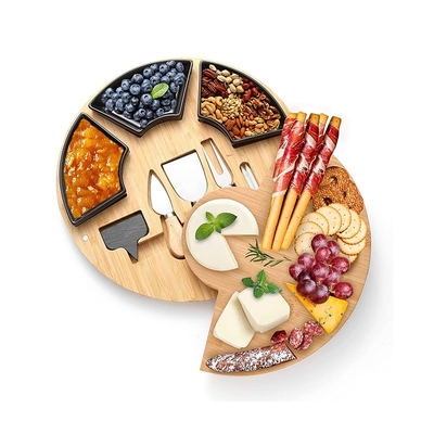 OEM Kitchen Cutting Board Bamboo Cheese Serving Tray Acacia Wood
