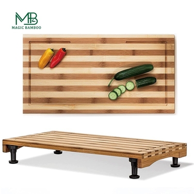 Chopping Blocks for Commercial Buyers Multi-Functional Bamboo Countertop Cutting Board