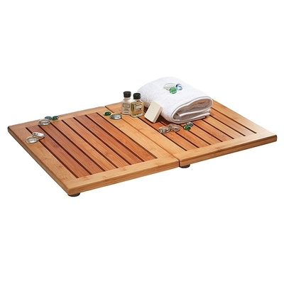 100% Natural Bamboo Floor Mat Bathroom For Shower Waterproof