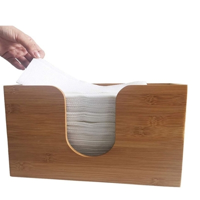 EU Certificate Natural Bamboo Tissue Box Cover Holder Bathroom