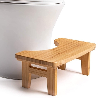 EU Certified Toilet Bamboo Wood Bathroom Step Stool For Kids