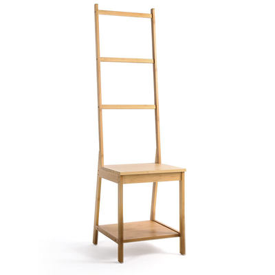Multifunctional Bamboo Bathroom Towel Shelf Rail Floorstanding Storage