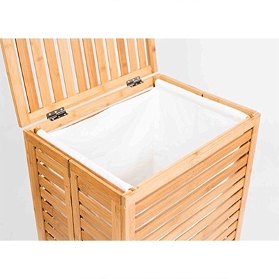Foldable Bamboo Washing Basket Laundry Hamper Storage Multifunctional