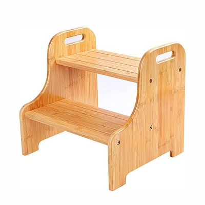 Toddlers Kids shower Bathroom Footstool For Shaving Legs Bamboo Wood