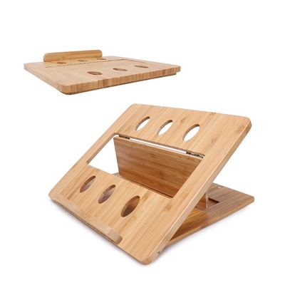 Affordable Sustainable Bamboo Foldable Laptop Holder for Desk Portable in Living Room