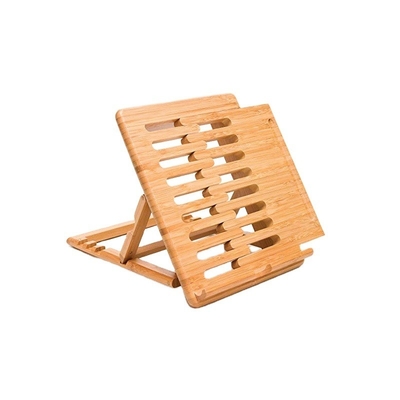 Rectangle Shaped Bamboo Stand for Books Tablets and Phones Multifunctional Design