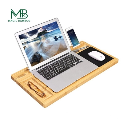 Portable Phone Holder Bamboo Laptop Tray Desk Multifunctional