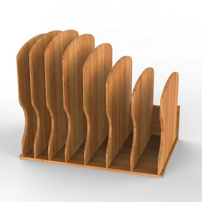 Office Storage Holders Racks Bamboo Book Stand with Cloud Shape and Customized Logo