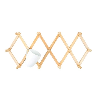 Natural Solid Bamboo Wall Coat Hook for Hanging Towels Robes and Coats 86.68x17x5cm