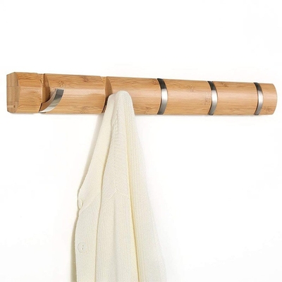 Sustainable Bamboo Coat Hooks Hat Wall Hook Wall Mounted
