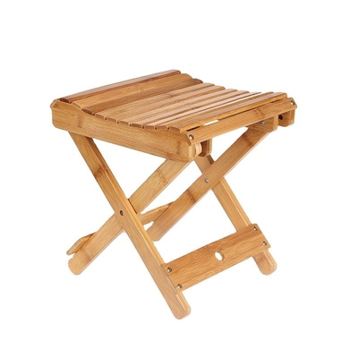 Modern Design Adult Children Portable Folding Stool Made of Natural Bamboo for Outdoor