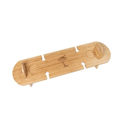MB-HW090 Bamboo Table Large Folding Portable Tray for Outdoor Snacks Cheese Anywhere