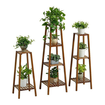 Natural Multi-layer Flower Stand for Balcony Living Room Home Decoration Potted Plant