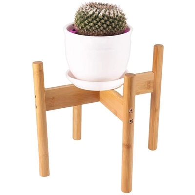 Extendable Bamboo Plant Rack Pot Holder Multifunctional Gardening Display