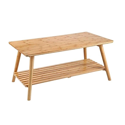 Multifunctional Solid Bamboo Furniture Simple and Modern Coffee Table for Small Homes