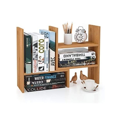 Multifunctional Rectangle Bamboo Desk Organizer File Sorter Catalogue Rack Letter Holder