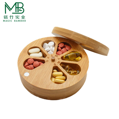Bamboo portable medication storage for Travel