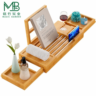 Wholesale Bamboo Bathtub Storage Bracket For Household Bathroom