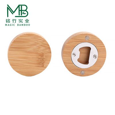 Bamboo Portable Beer Bottle Opener With Magnetic Suction For Outdoor